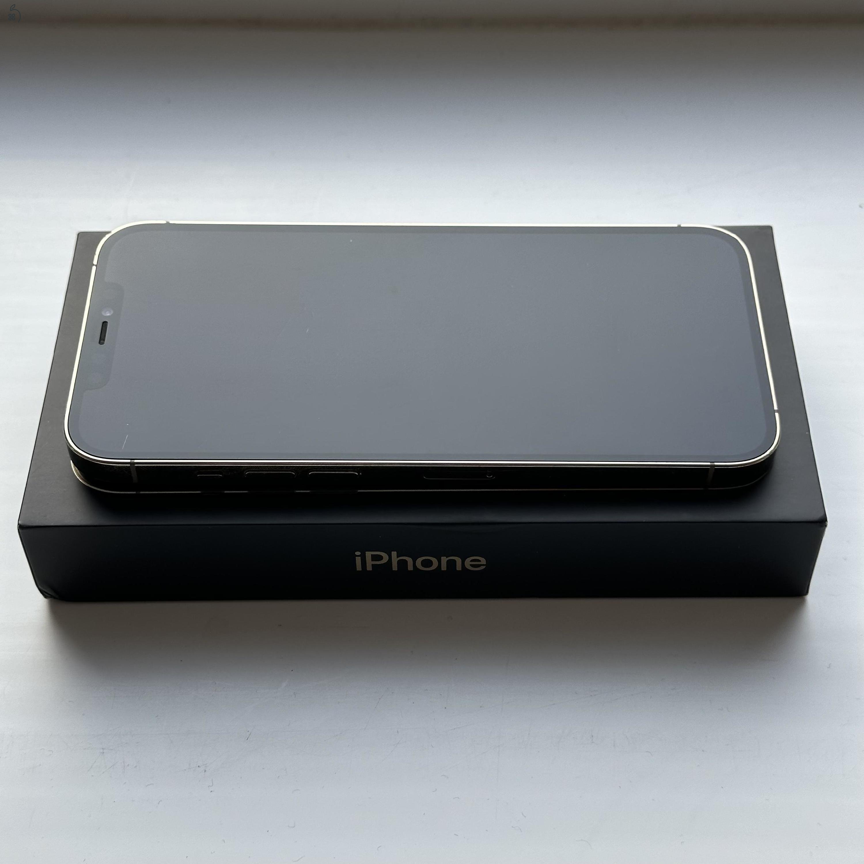 iPhone 12 Pro Max 256GB Gold - 1 ÉV GARANCIA , Kártyafüggetlen , 86% Akkumulátor