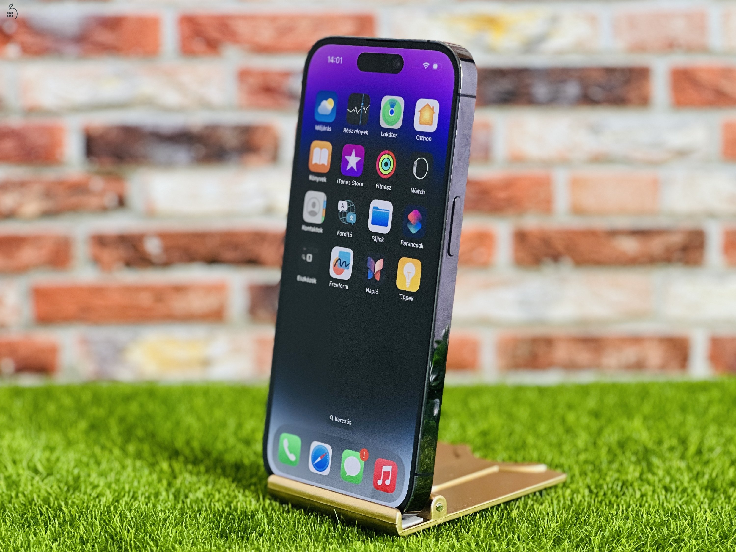 Eladó iPhone 14 Pro 128 GB Purple szép állapotú - 12 HÓ GARANCIA - 1234