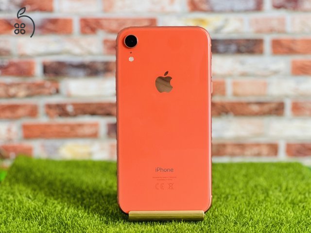 Eladó iPhone XR 64 GB Coral 100% aksi szép állapotú - 12 HÓ GARANCIA - 7143