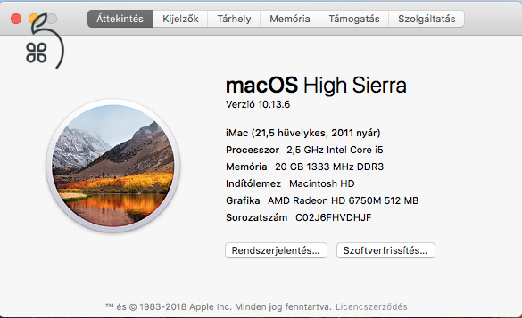 iMac i5 21.5 Mid-2011 20GB, 120 GB SSD