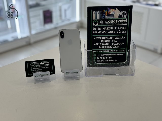 iPhone X 64GB Silver Független Nagyon Szép/1 hónap gar./p3234/