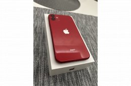 Piros iPhone 11, 128 GB, kitűnő, karcmentes allapotban (független)