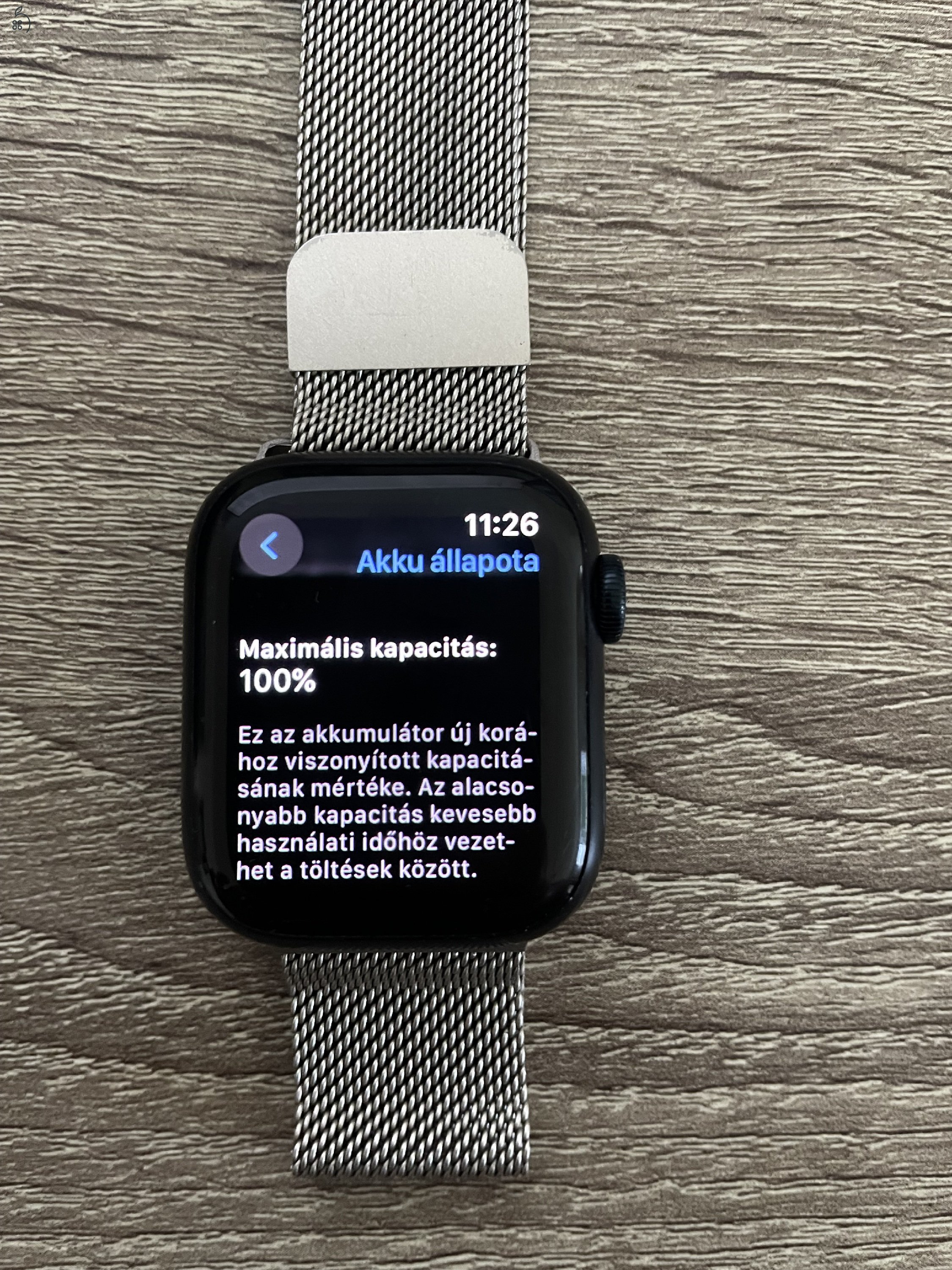 Apple watch 8 fekete 41 mm + 3 szíj + tok