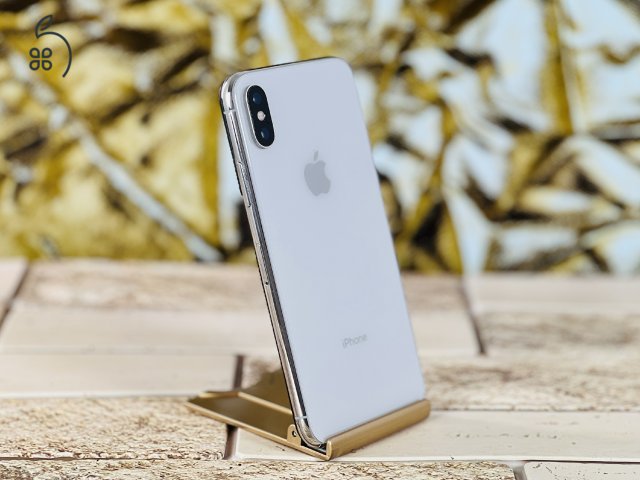 Eladó iPhone X 64 GB Silver szép állapotú - 12 HÓ GARANCIA - R7576