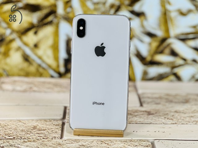 Eladó iPhone X 64 GB Silver szép állapotú - 12 HÓ GARANCIA - R7576
