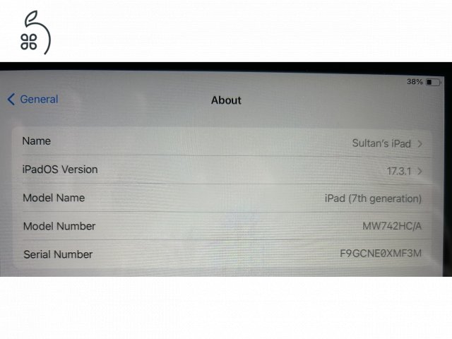iPad 7th gen 10.2 Wifi A2197 32 GB Space Gray szép állapotú
