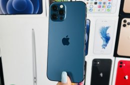 Eladó iPhone 12 Pro 128 GB Pacific Blue szép állapotú - 12 HÓ GARANCIA - 4411