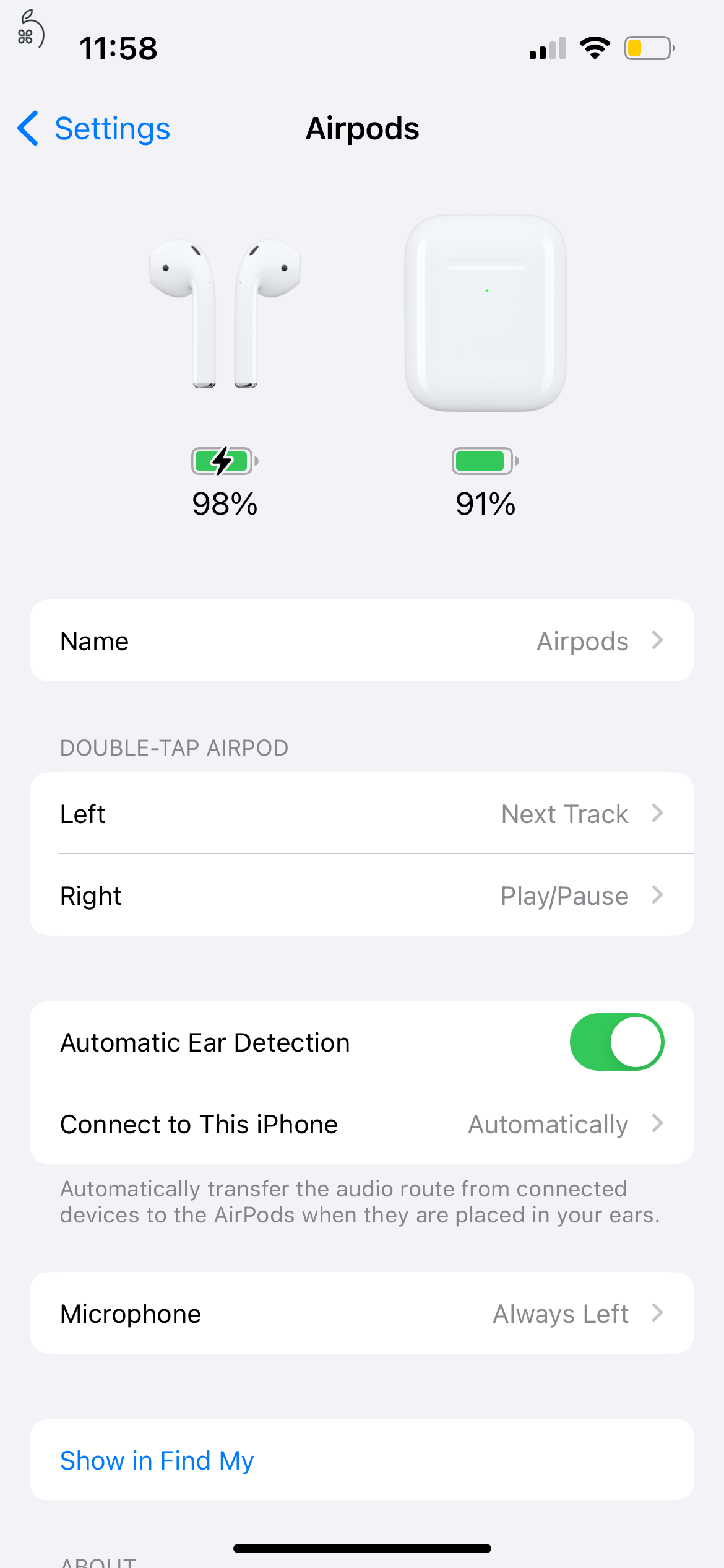 AirPods (2. generáció) váltás miatt eladó. Zenehallgatás akkumulátor: 1 óra
