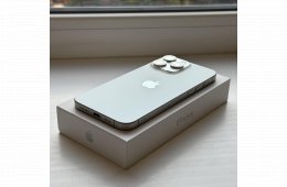 HIBÁTLAN iPhone 15 Pro Max 256GB Silver - 1 ÉV GARANCIA , Kártyafüggetlen, 100% Akkumulátor