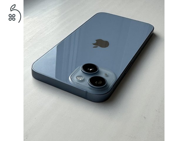 GYÖNYÖRŰ iPhone 14 128GB Blue - Kártyafüggetlen,1 ÉV GARANCIA, 94% Akkumulátor