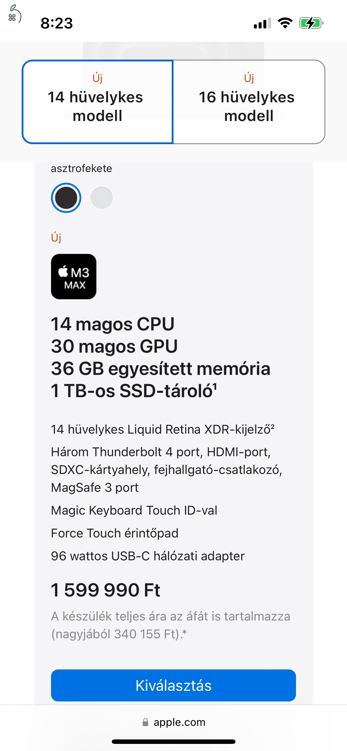 ÚJ !! M3 MAX MacBook Pro 14