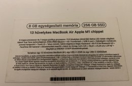 Macbook Air 13 M1 Magyar 2020 notebook (új) 