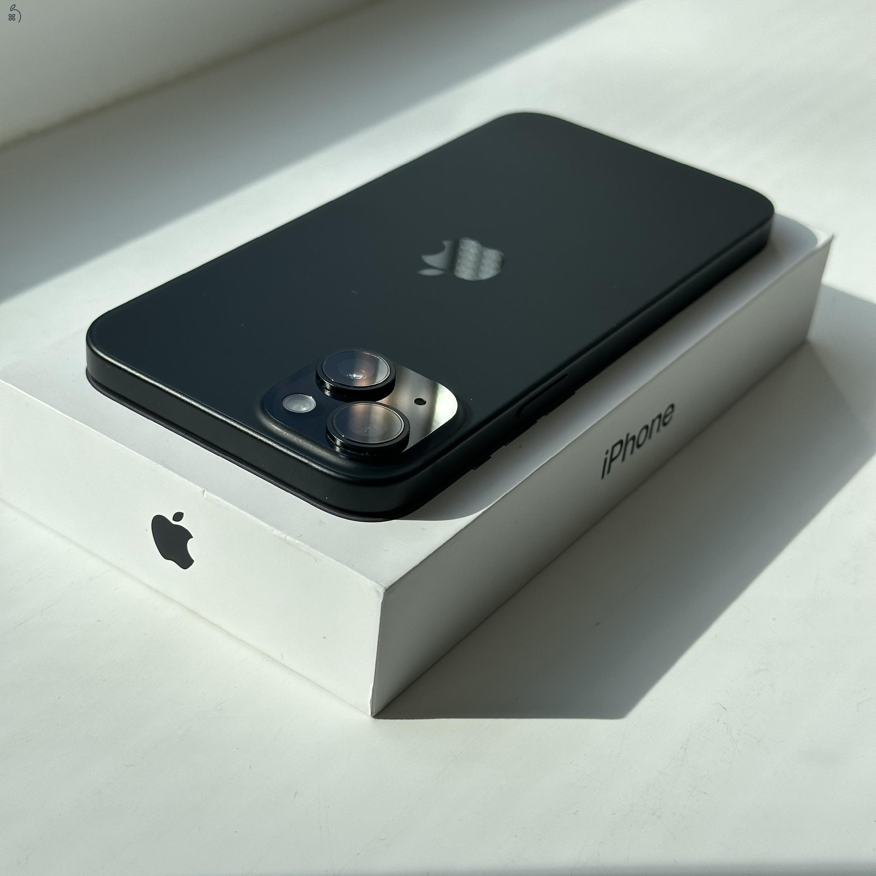 HIBÁTLAN iPhone 15 Plus 128GB Black - 1 ÉV GARANCIA, Kártyafüggetlen, 100% Akkumulátor