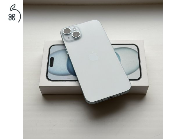 HIBÁTLAN iPhone 15 Plus 256GB Blue- 1 ÉV GARANCIA, Kártyafüggetlen, 100% Akkumulátor