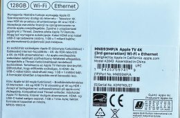Apple TV 4K + Ethernet 128GB 2022