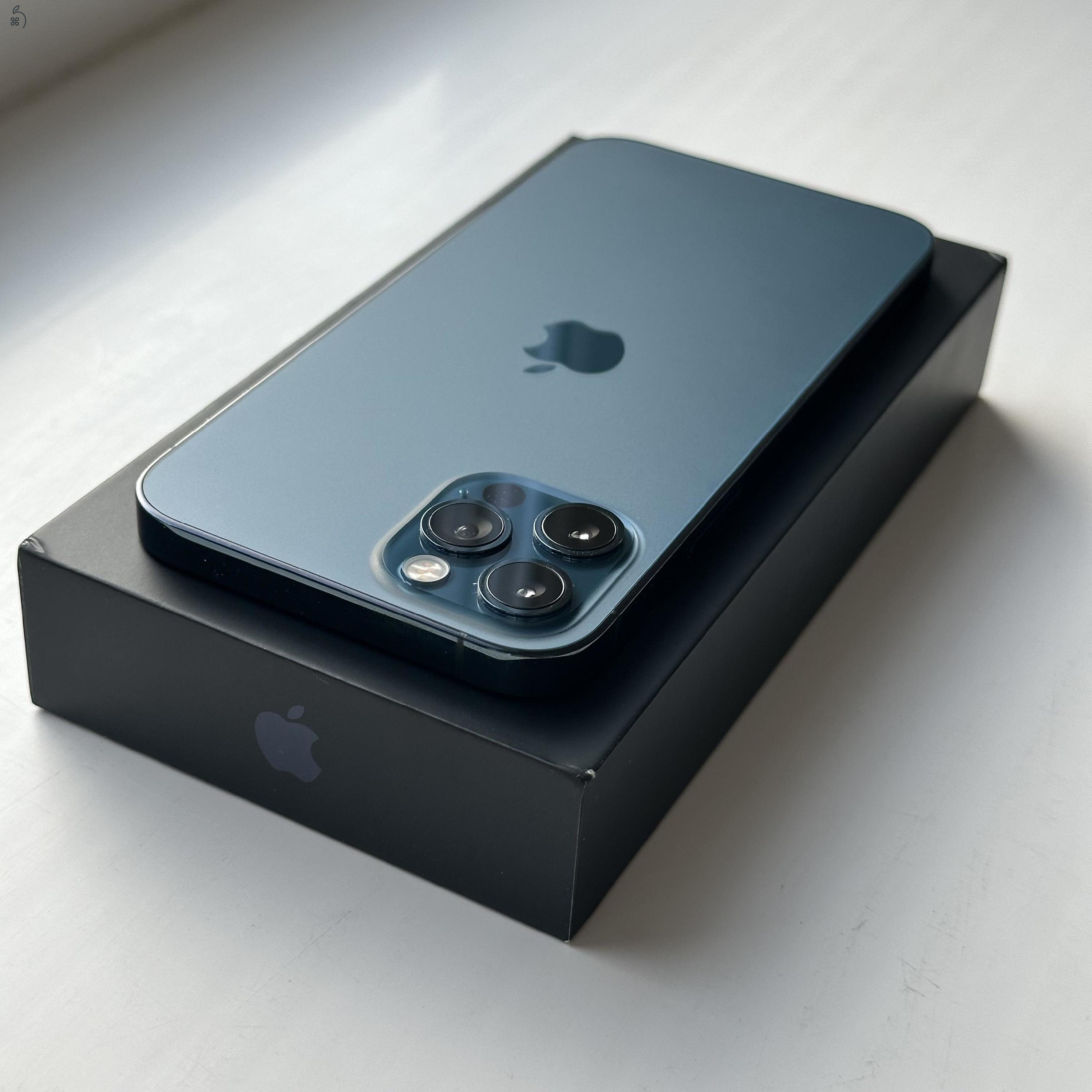 iPhone 12 Pro 128GB Pacific Blue - 1 ÉV GARANCIA, Kártyafüggetlen, 86% Akkumulátor