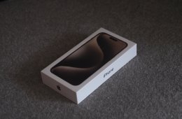 iPhone 15 Pro Max 256GB Natural Titanium - bontatlan, hivatalos vásárlás, 1 év garanciával!