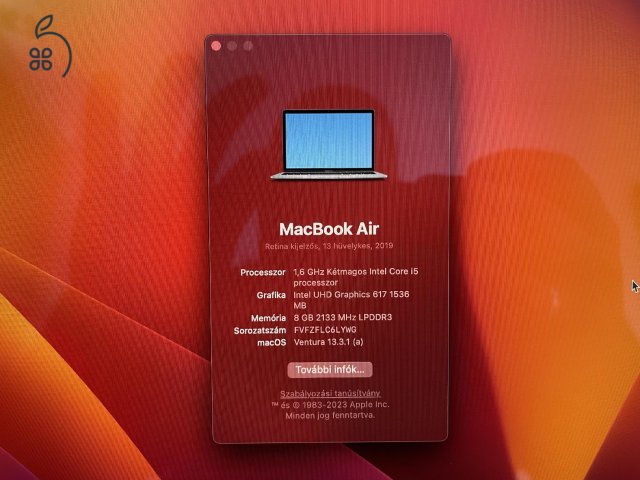 Macbook Air Retina 2019