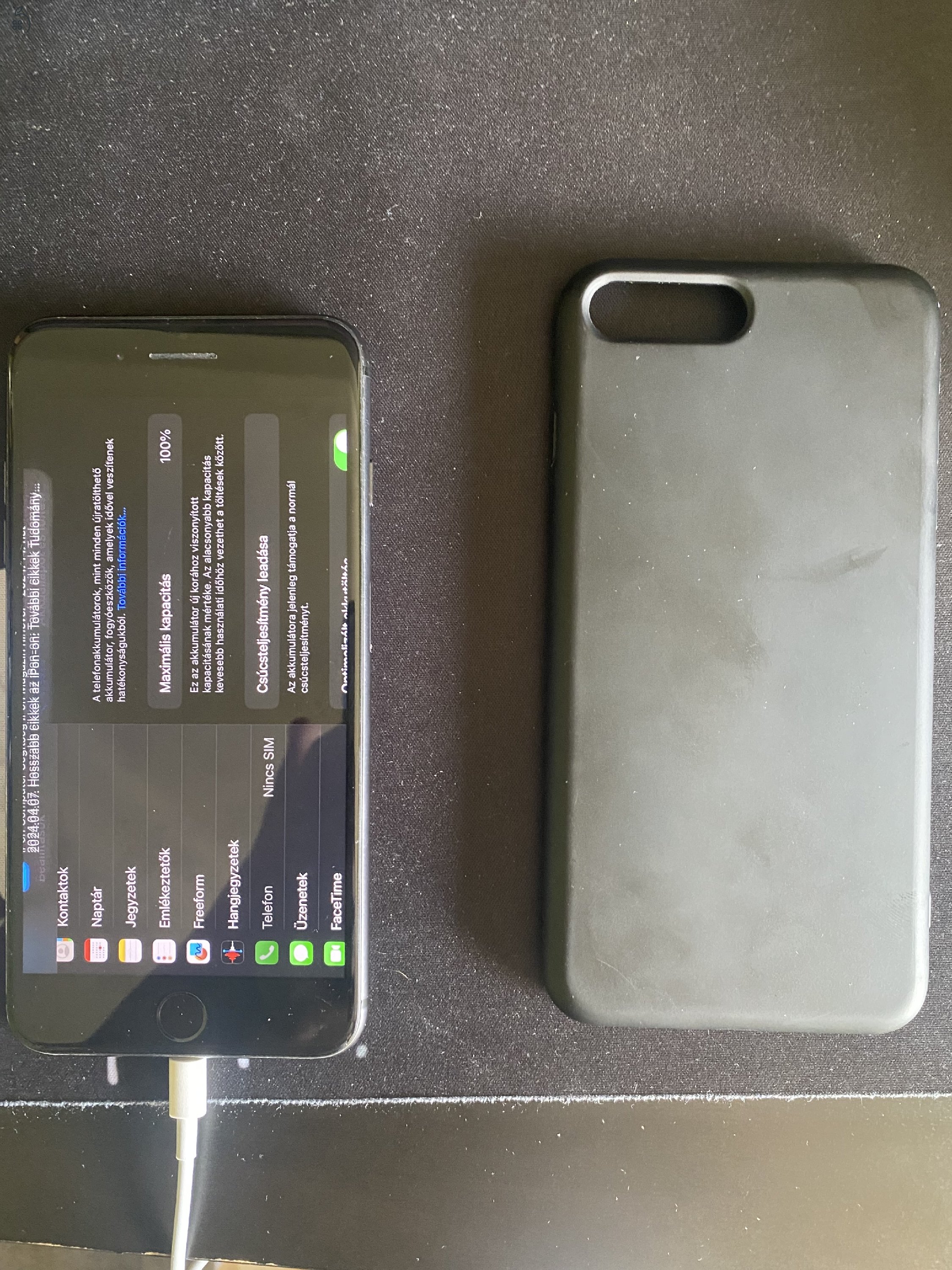  Eladó használt iPhone 8 Plus Space Gray 64GB-os 100% aksi 
