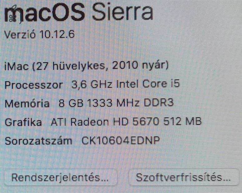 iMac27 I5 8G/1TB/2010mid