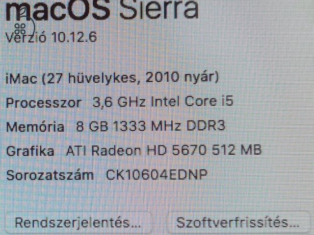 iMac27 I5 8G/1TB/2010mid