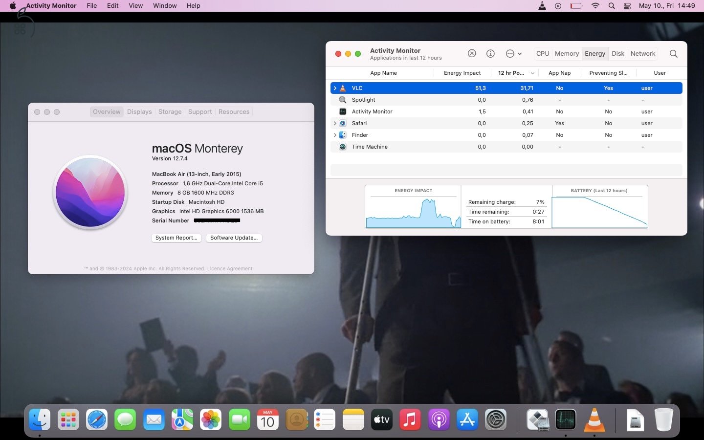 Macbook Air 2015 8GB 128GB US billentyűzet