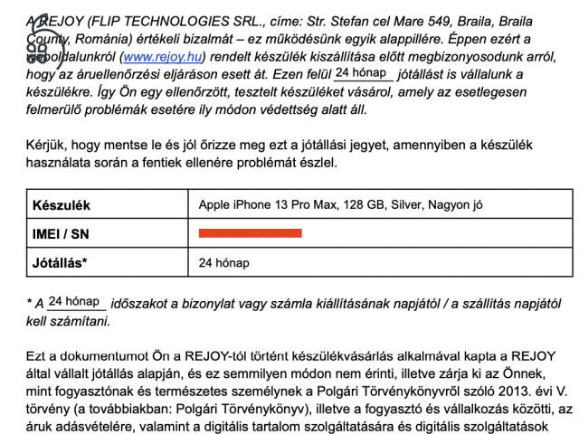 Megkímélt iPhone 13 Pro Max (128) 18 hónap garanciával eladó