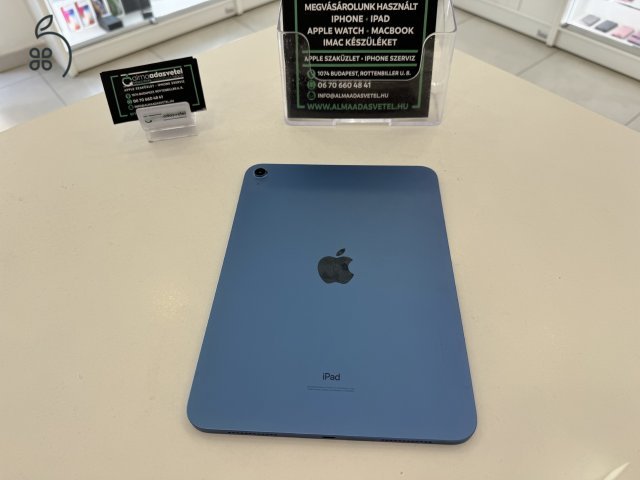 iPad 10th. 64GB Kék Wifi Újszerű/1 hónap gar./Akku 99%/p3332/