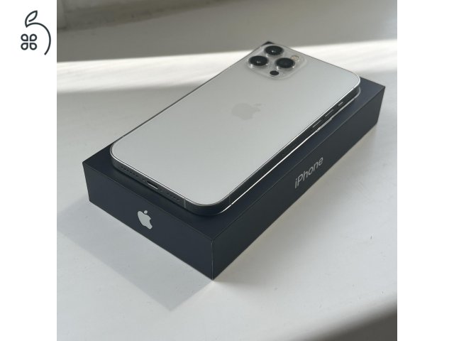 KARCMENTES iPhone 12 Pro Max 128GB Silver- 1 ÉV GARANCIA, Kártyafüggetlen, 84% Akkumulátor