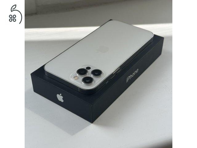 KARCMENTES iPhone 12 Pro Max 128GB Silver- 1 ÉV GARANCIA, Kártyafüggetlen, 84% Akkumulátor