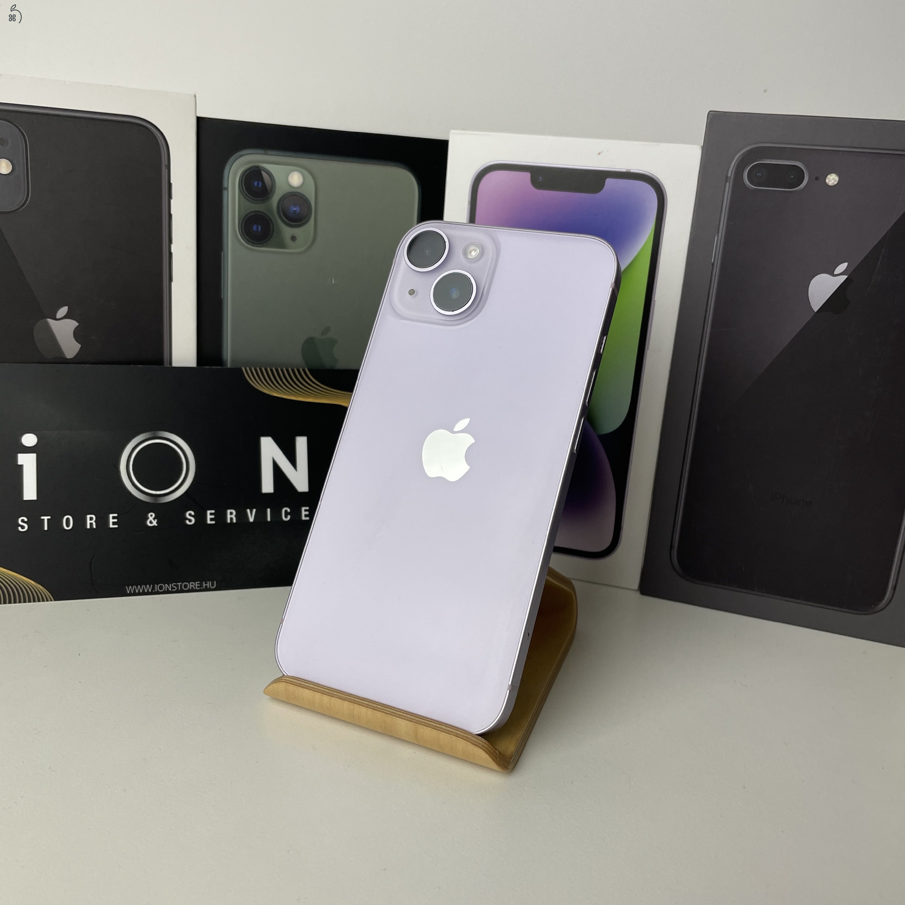 Újszerű Apple iPhone 14 128GB Purple, 1 év iON Store garanciával!