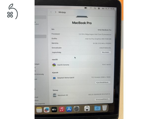 Eladó MacbookPro 13