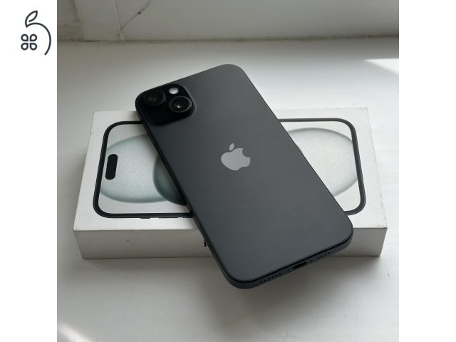 HIBÁTLAN iPhone 15 Plus 128GB Black - 1 ÉV GARANCIA, Kártyafüggetlen, 100% Akkumulátor
