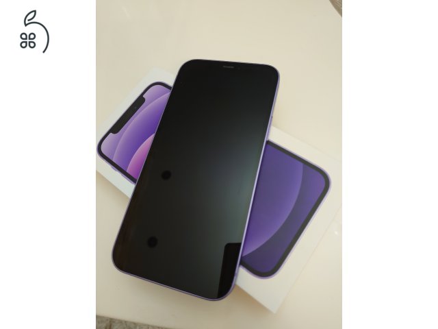 iPhone 12 lila, 128GB, 1év garancia 