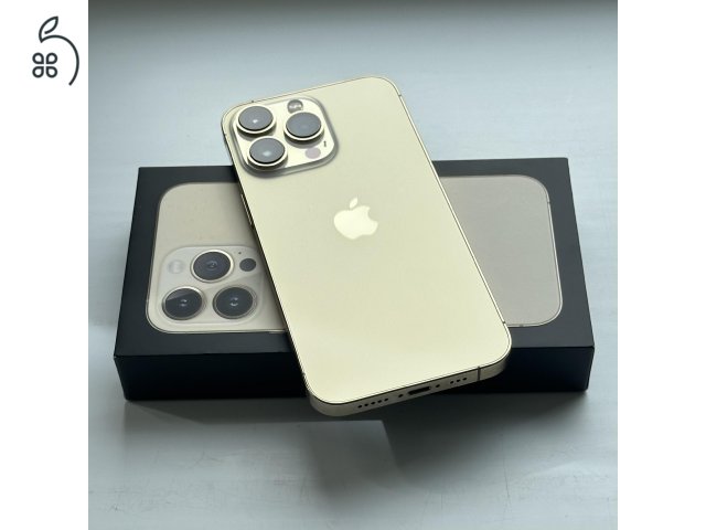 GYÖNYÖRŰ iPhone 13 Pro Max 128GB Gold - 1 ÉV GARANCIA , Kártyafüggetlen , 85% Akkumulátor