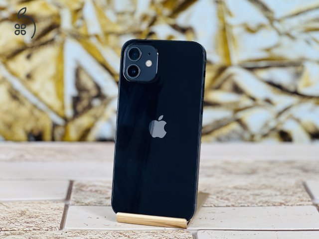 Eladó iPhone 12 64 GB Black 100% aksi szép állapotú - 12 HÓ GARANCIA - S981