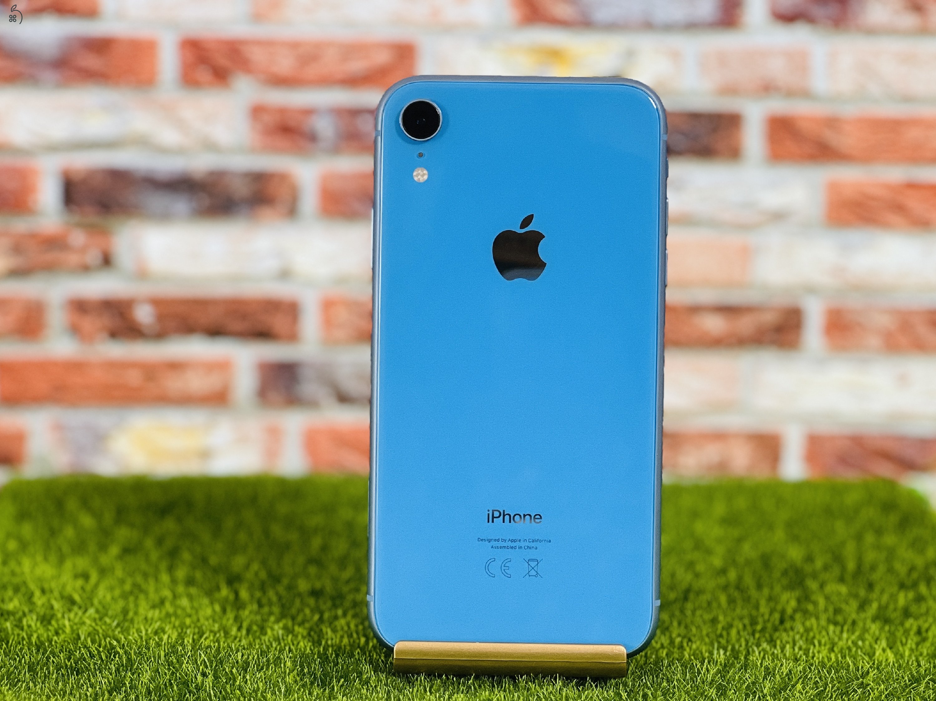 Eladó iPhone XR 64 GB Blue 100% aksi szép állapotú - 12 HÓ GARANCIA - 1386