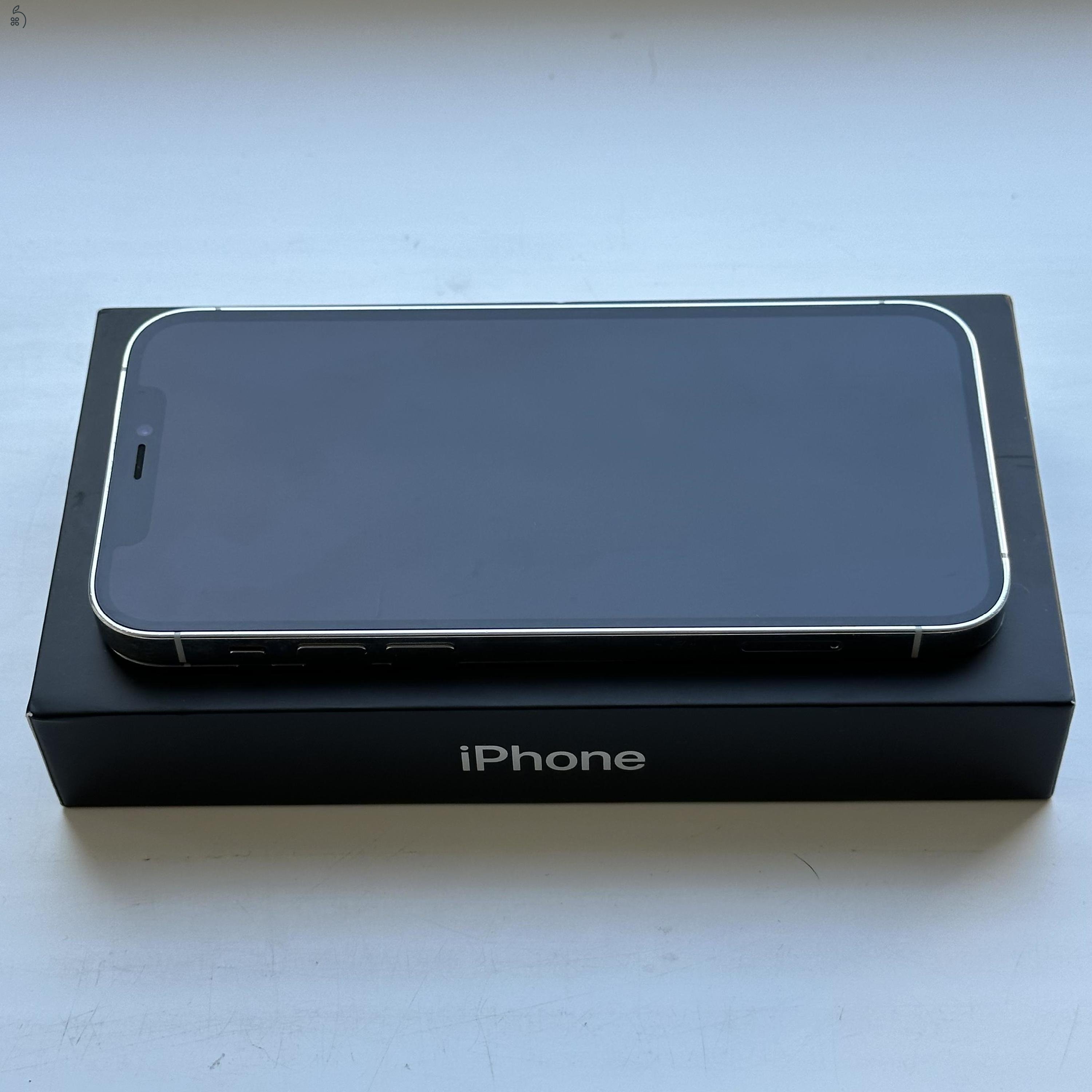 iPhone 12 Pro 256GB Silver - 1 ÉV GARANCIA Kártyafüggetlen, 84% Akkumulátor