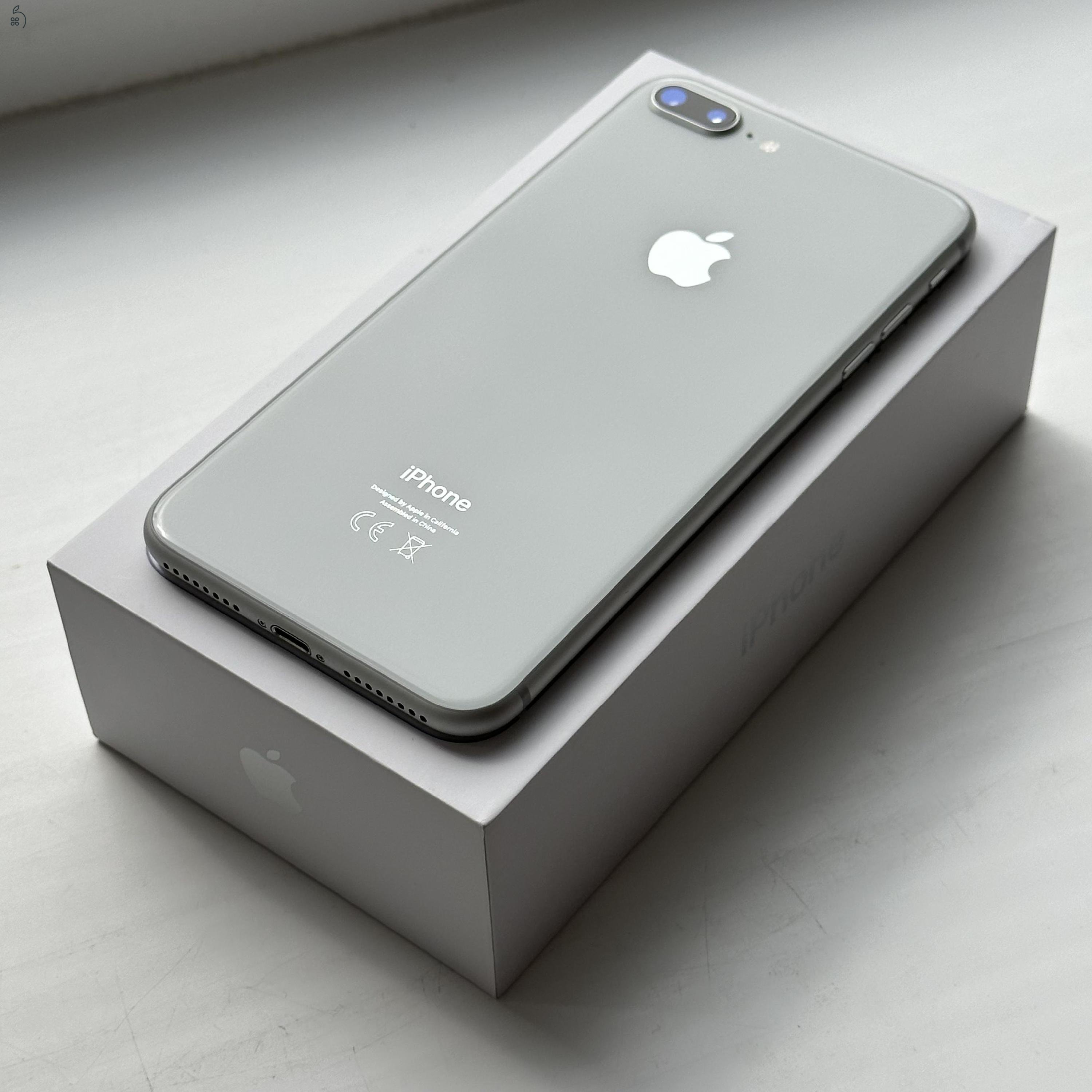 KARCMENTES iPhone 8 Plus 64GB Silver - 1 ÉV GARANCIA, Kártyafüggetlen, 83% Akkumulátor