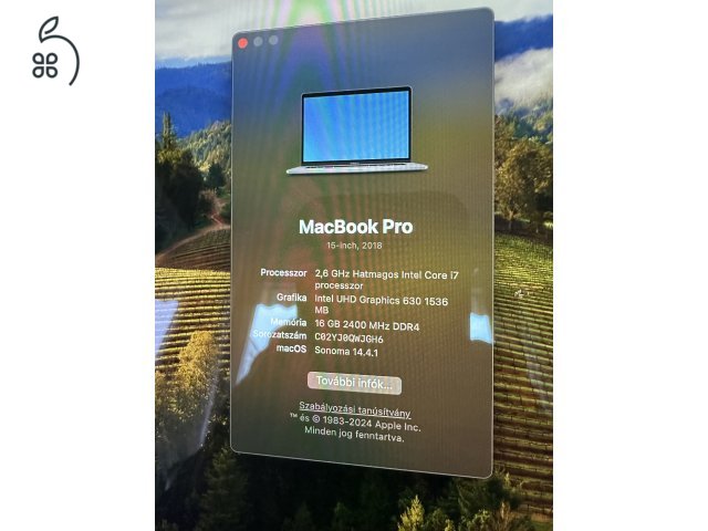Macbook Pro 15 2018 16/512 Radeon Pro 560X