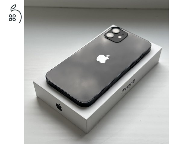 iPhone 12 128GB Black - 1 ÉV GARANCIA, Kártyafüggetlen, 97% Akkumulátor