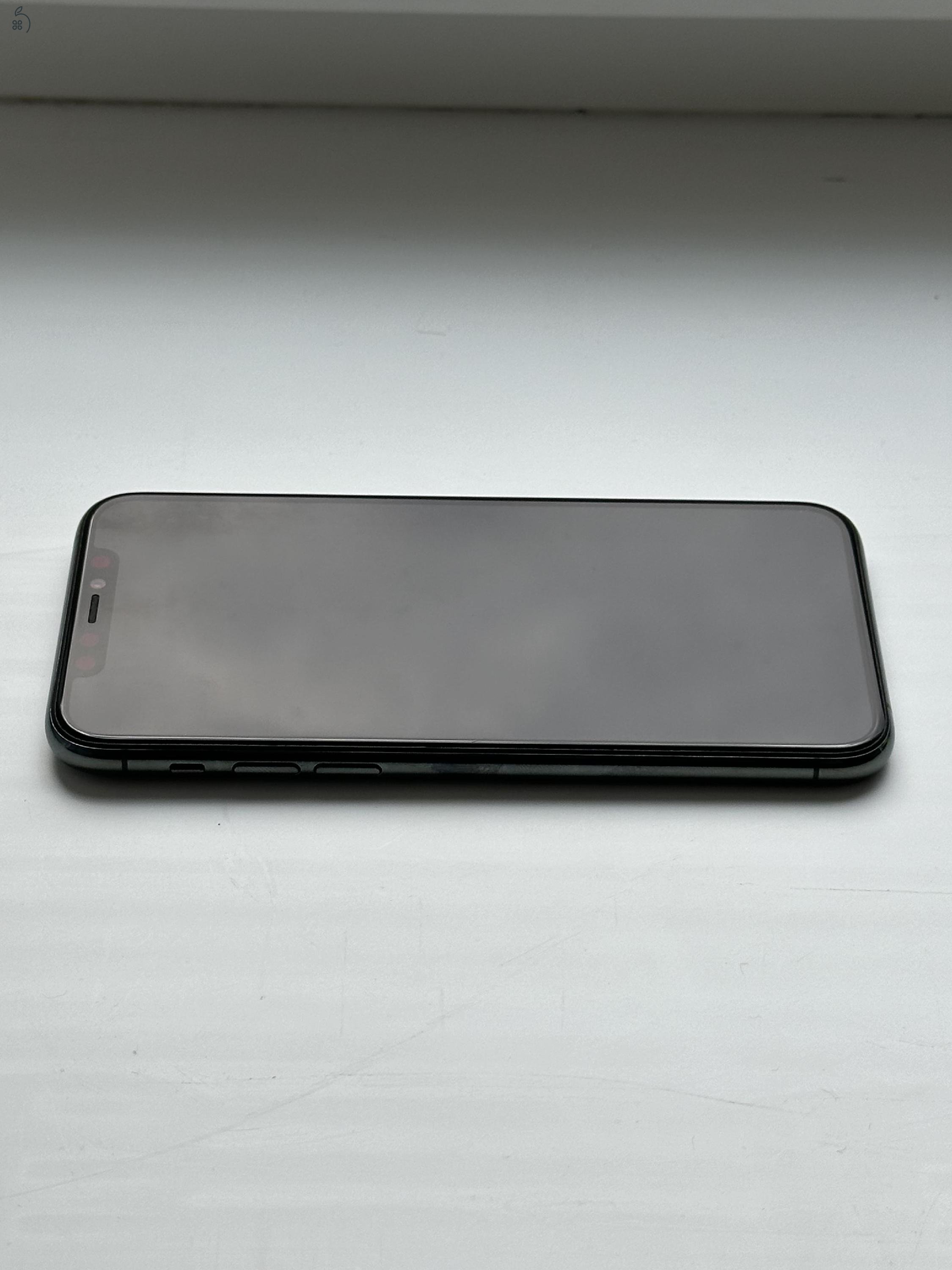 iPhone 11 Pro 64GB Midnight Green - 1 ÉV GARANCIA, Kártyafüggetlen, 83% Akkumulátor