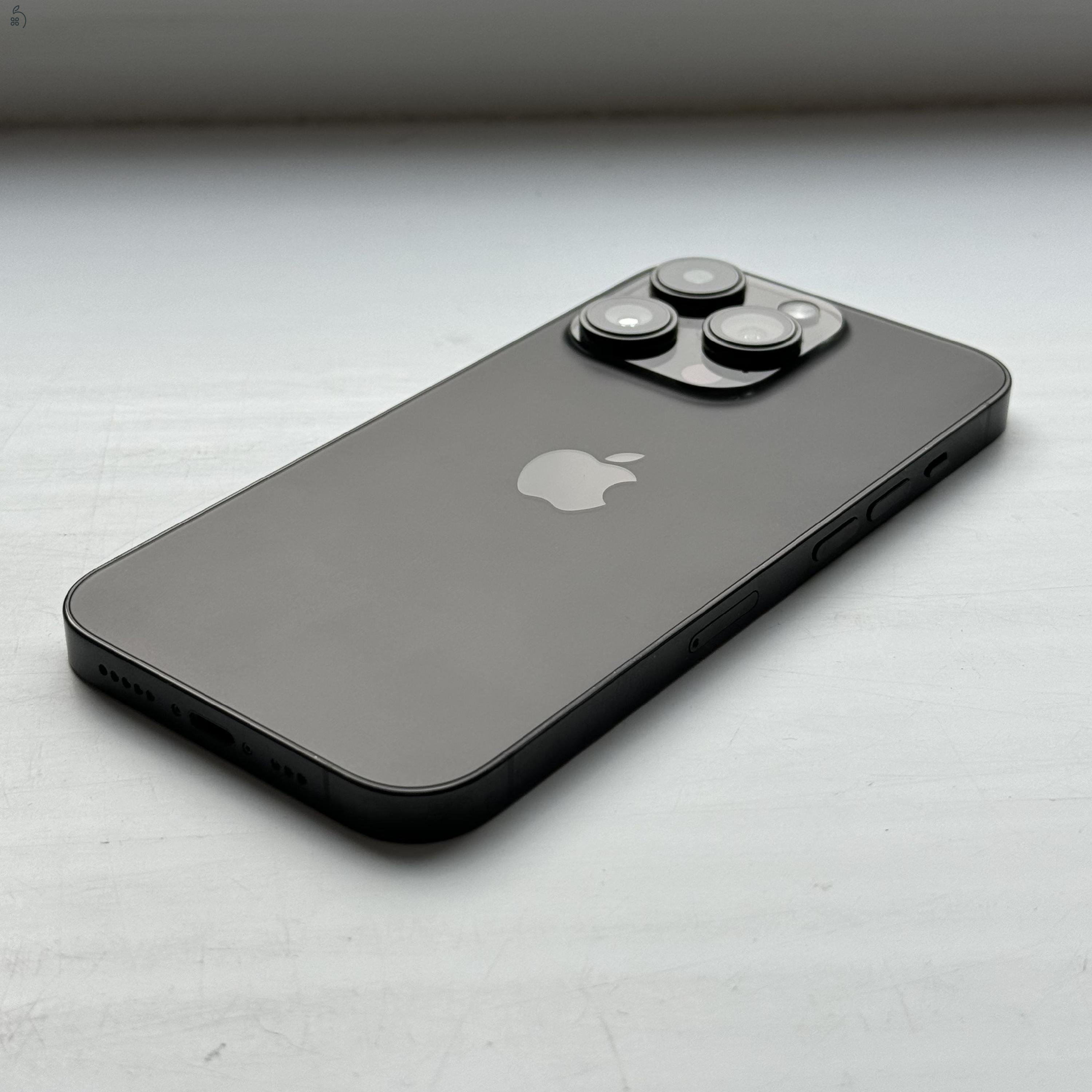 GYÖNYÖRŰ iPhone 14 Pro 128GB Space Black - 1 ÉV GARANCIA, Kártyfüggetlen, 100% Akkumulátor