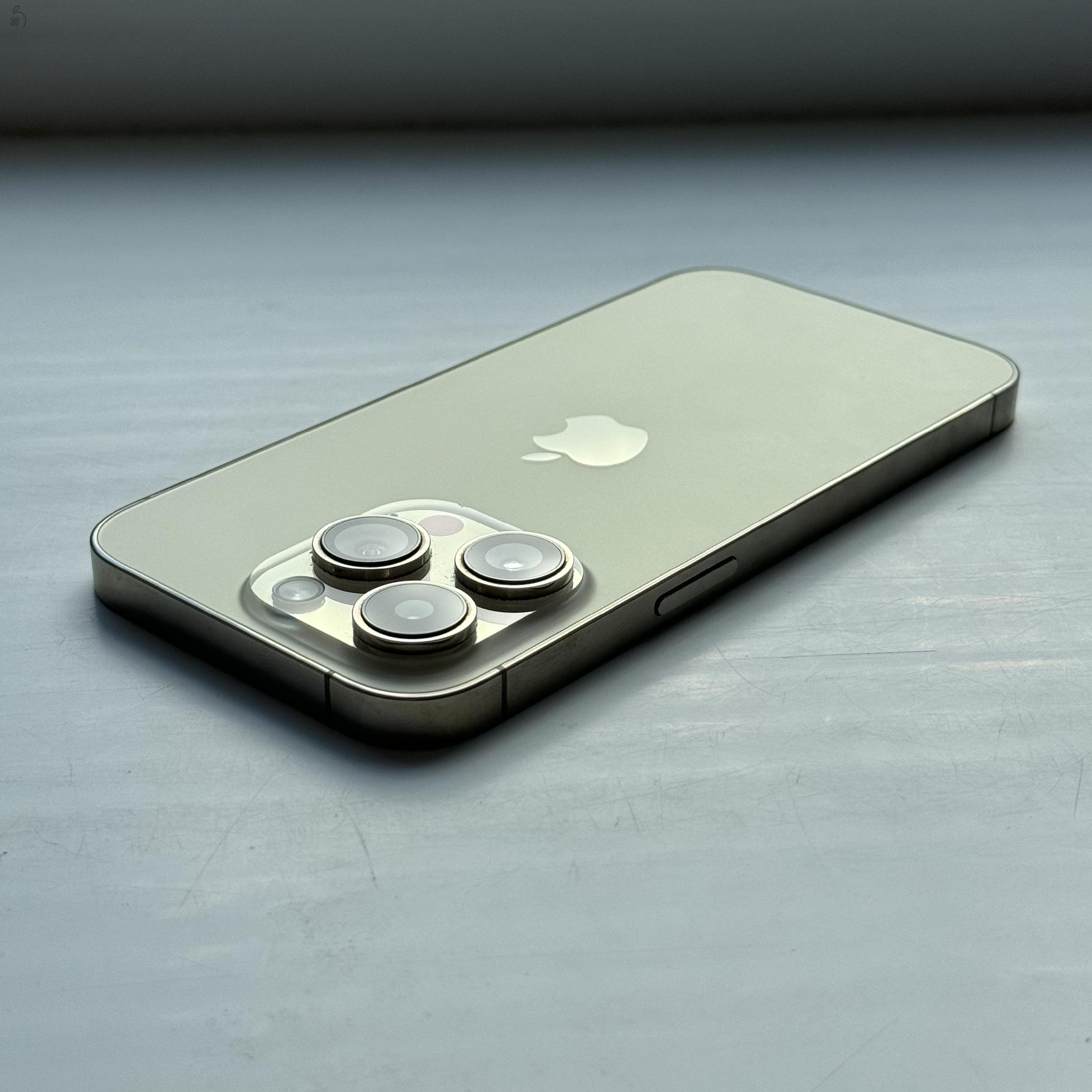 GYÖNYÖRŰ iPhone 14 Pro 128GB Gold - 1 ÉV GARANCIA, Kártyafüggetlen, 99% Akkumulátor