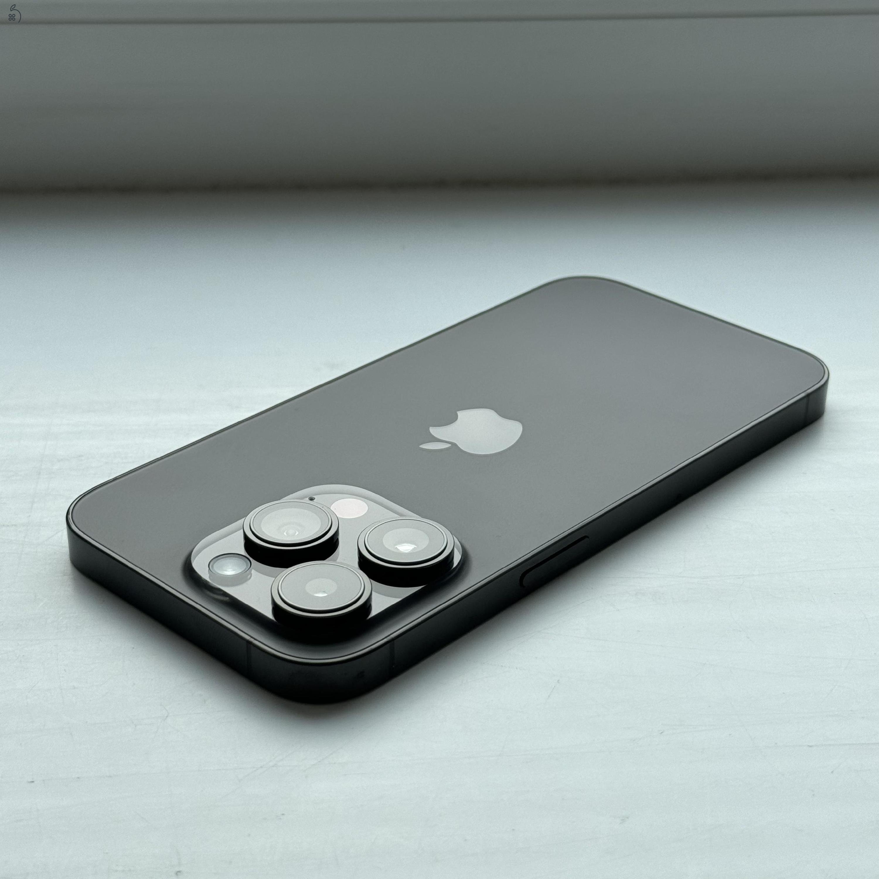 HIBÁTLAN iPhone 14 Pro 1TB Space Black - Kártyfüggetlen, 1 ÉV GARANCIA, 100% Akkumulátor 