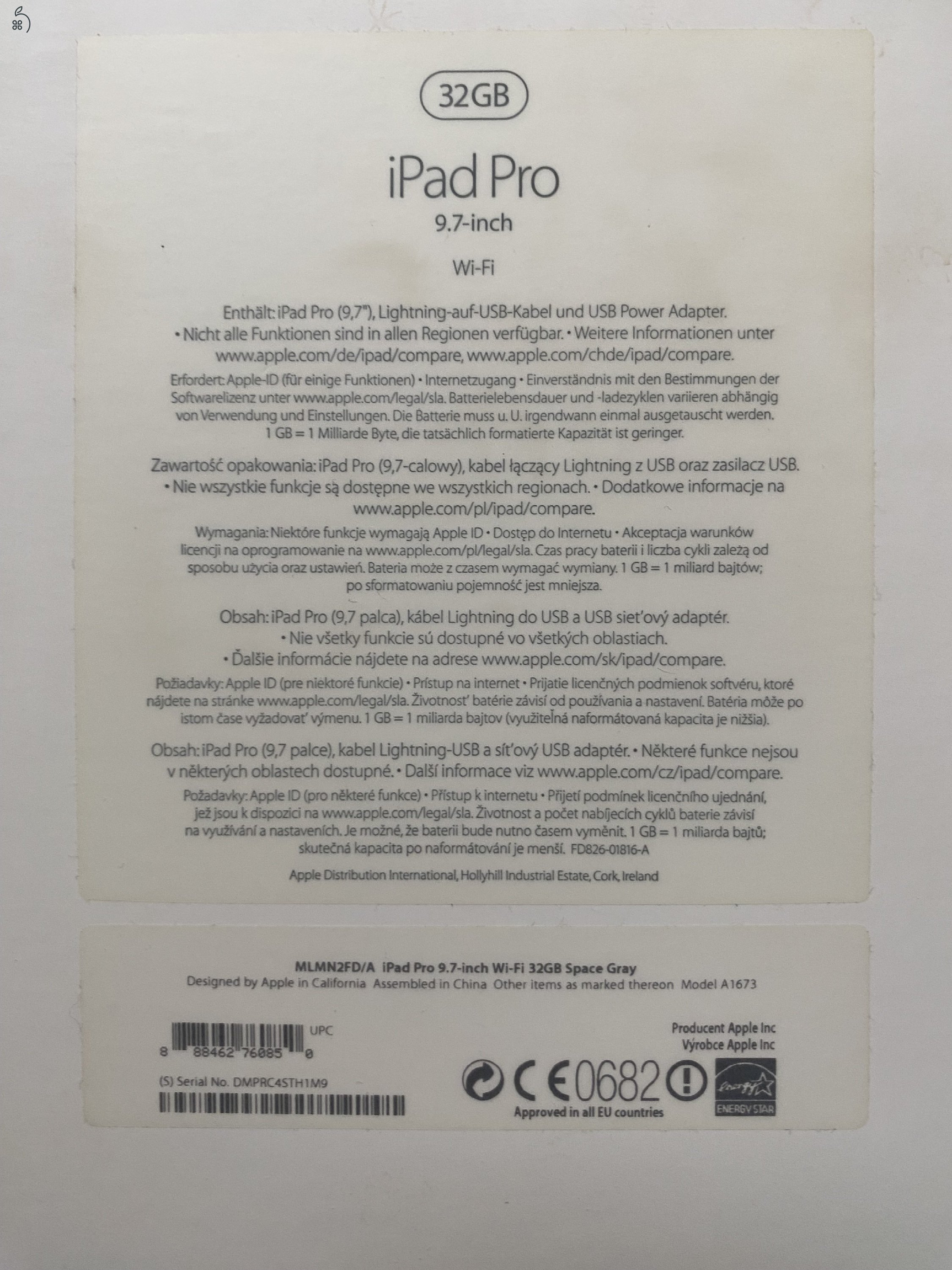 Apple IPad Pro 9,7