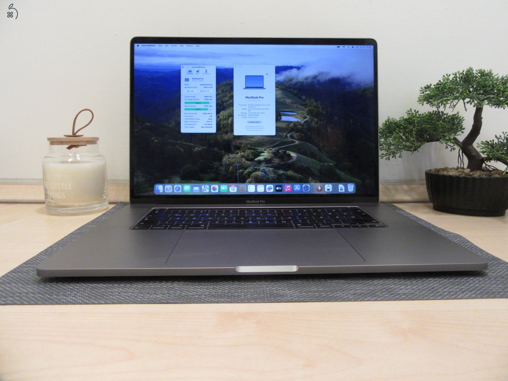Apple Retina Macbook Pro 16 - 2019 - Használt - 27% Afát tartalmaz