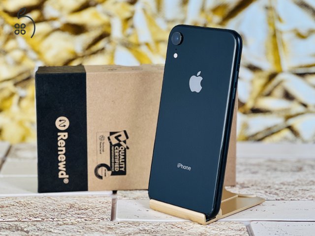 Eladó Felújított Renewd iPhone XR 64 GB Black szép állapotú - 12 HÓ GARANCIA - W010