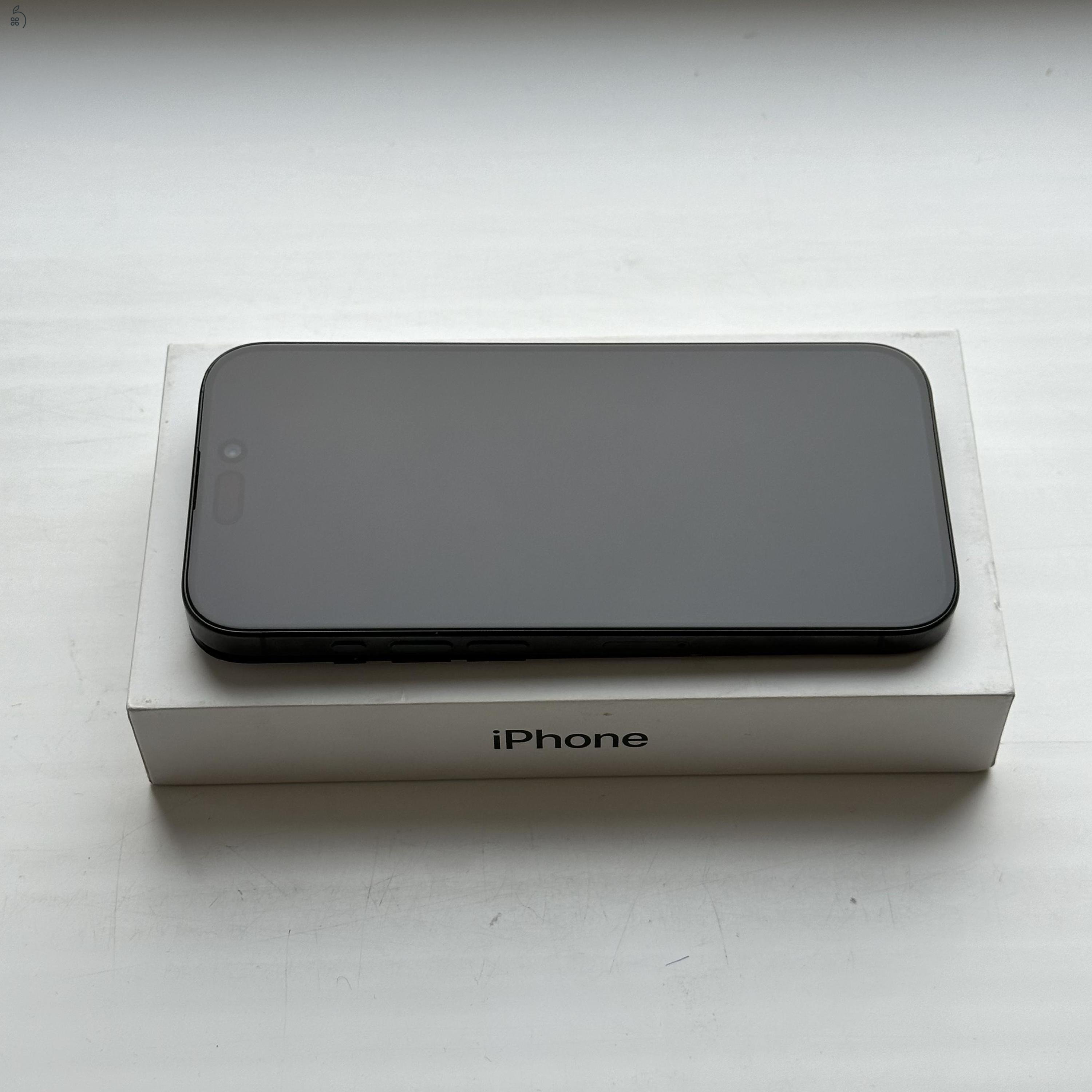 HIBÁTLAN iPhone 15 Pro 128GB Black Titanium - 1 ÉV GARANCIA, Kártyafüggetlen, 100% Akkumulátor