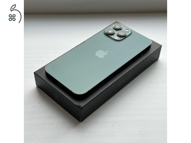 GYÖNYÖRŰ iPhone 13 Pro Max 128GB Alphine Green - 1 ÉV GARANCIA, Kártyafüggetlen, 87% Akkumulátor